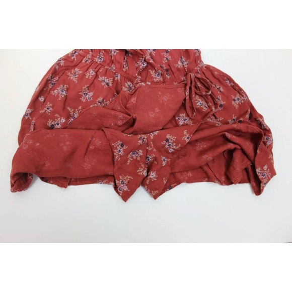 American Eagle Size XS Pink Red Romper Floral - Picture 8 of 8